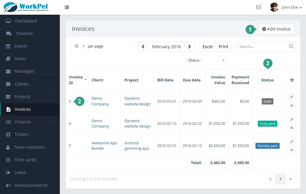 invoices