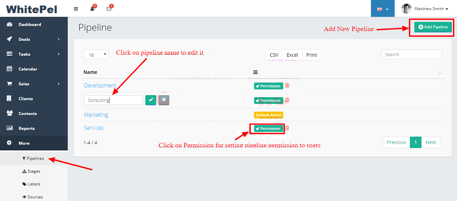 edit pipeline